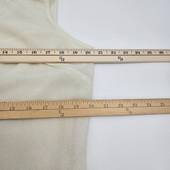 Amanda Wakely High Neck Beaded Blouse Top Beige Women’s Size 16 Evening Business - Picture 9 of 12